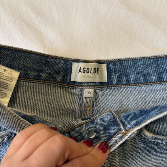 Agolde Parker Long Short in Skywave - Picture 6 of 7